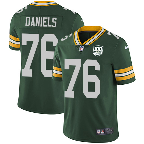 Nike Packers #76 Mike Daniels Green Team Color Youth 100th Season Stitched NFL Vapor Untouchable Limited Jersey