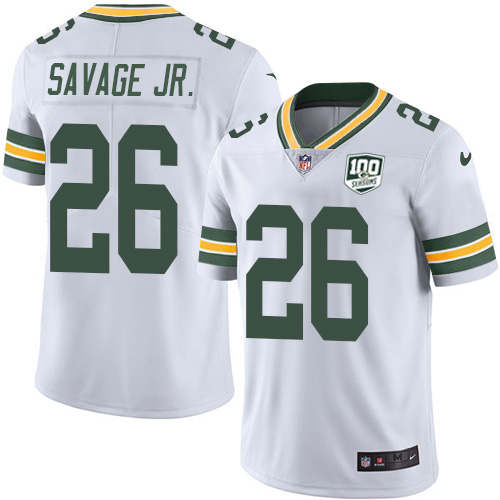Nike Packers #26 Darnell Savage Jr. White Youth 100th Season Stitched NFL Vapor Untouchable Limited Jersey