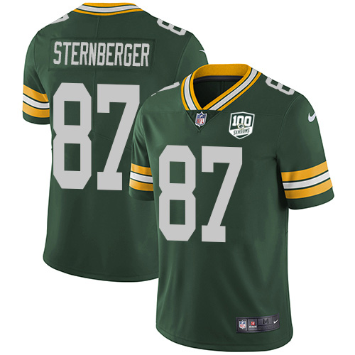Nike Packers #87 Jace Sternberger Green Team Color Youth 100th Season Stitched NFL Vapor Untouchable Limited Jersey
