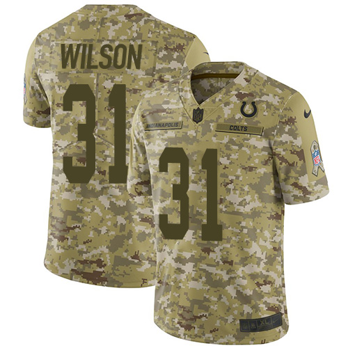 Nike Colts #31 Quincy Wilson Camo Youth Stitched NFL Limited 2018 Salute to Service Jersey