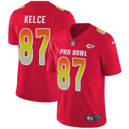 Nike Chiefs #87 Travis Kelce Red Youth Stitched NFL Limited AFC 2018 Pro Bowl Jersey Nike Chiefs #87 Travis Kelce Red Youth Stitched NFL Limited AFC 2018 Pro Bowl Jersey