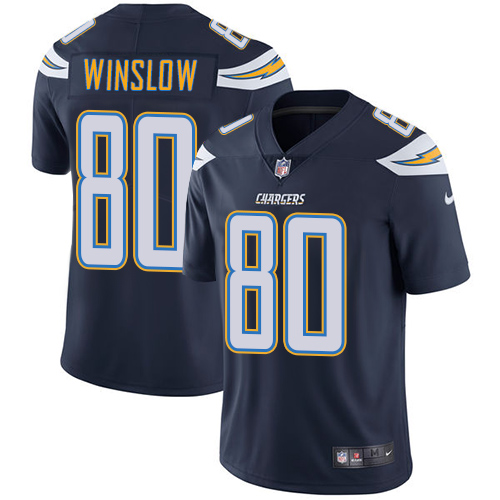Nike Chargers #80 Kellen Winslow Navy Blue Team Color Youth Stitched NFL Vapor Untouchable Limited Jersey
