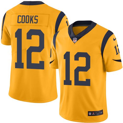 Nike Rams #12 Brandin Cooks Gold Youth Stitched NFL Limited Rush Jersey Nike Rams #12 Brandin Cooks Gold Youth Stitched NFL Limited Rush Jersey