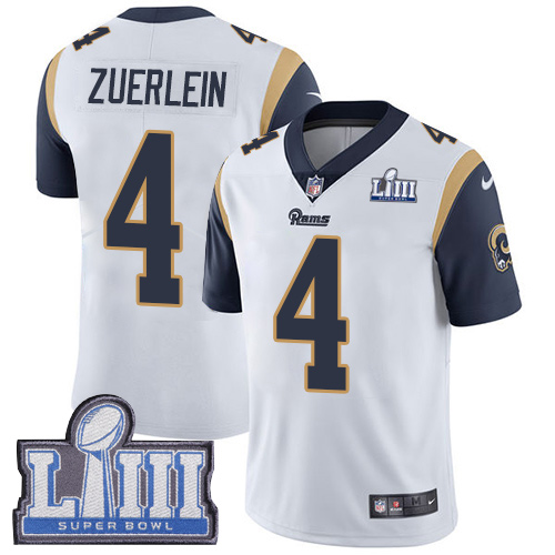 Nike Rams #4 Greg Zuerlein White Super Bowl LIII Bound Youth Stitched NFL Vapor Untouchable Limited Jersey Nike Rams #4 Greg Zuerlein White Super Bowl LIII Bound Youth Stitched NFL Vapor Untouchable Limited Jersey