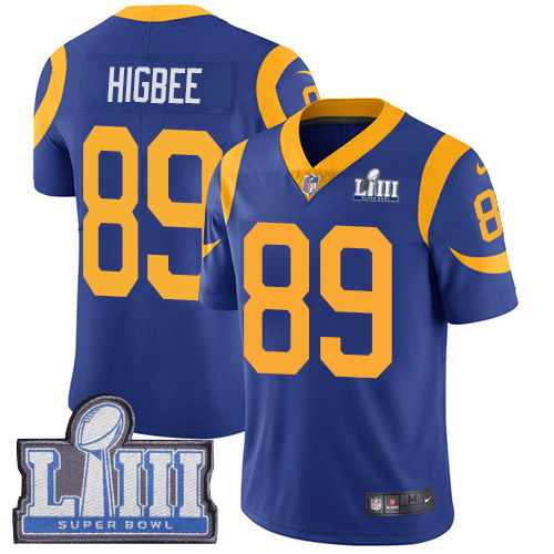 Nike Rams #89 Tyler Higbee Royal Blue Alternate Super Bowl LIII Bound Youth Stitched NFL Vapor Untouchable Limited Jersey Nike Rams #89 Tyler Higbee Royal Blue Alternate Super Bowl LIII Bound Youth Stitched NFL Vapor Untouchable Limited Jersey