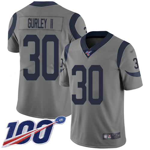 Nike Rams #30 Todd Gurley II Gray Youth Stitched NFL Limited Inverted Legend 100th Season Jersey Nike Rams #30 Todd Gurley II Gray Youth Stitched NFL Limited Inverted Legend 100th Season Jersey