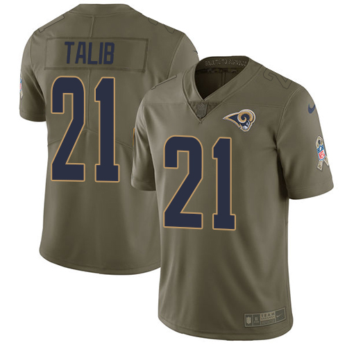Nike Rams #21 Aqib Talib Olive Youth Stitched NFL Limited 2017 Salute to Service Jersey Nike Rams #21 Aqib Talib Olive Youth Stitched NFL Limited 2017 Salute to Service Jersey