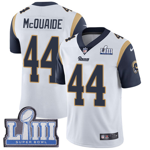 Nike Rams #44 Jacob McQuaide White Super Bowl LIII Bound Youth Stitched NFL Vapor Untouchable Limited Jersey Nike Rams #44 Jacob McQuaide White Super Bowl LIII Bound Youth Stitched NFL Vapor Untouchable Limited Jersey