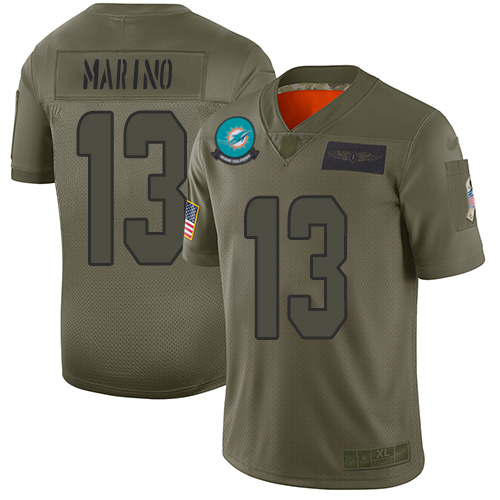Nike Dolphins #13 Dan Marino Camo Youth Stitched NFL Limited 2019 Salute to Service Jersey Nike Dolphins #13 Dan Marino Camo Youth Stitched NFL Limited 2019 Salute to Service Jersey