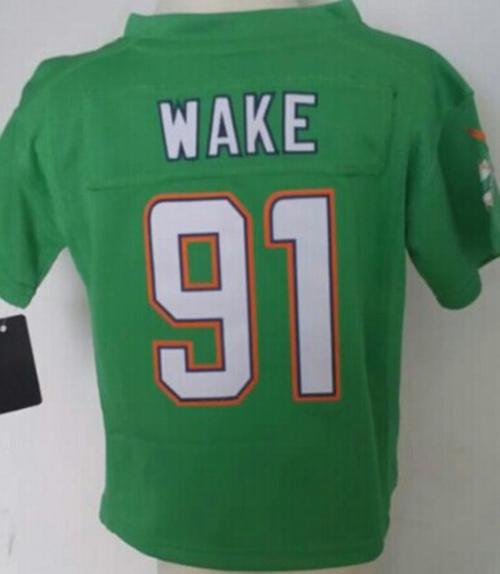 Toddler Nike Dolphins #91 Cameron Wake Green Team Color Stitched NFL Elite Jersey Toddler Nike Dolphins #91 Cameron Wake Green Team Color Stitched NFL Elite Jersey