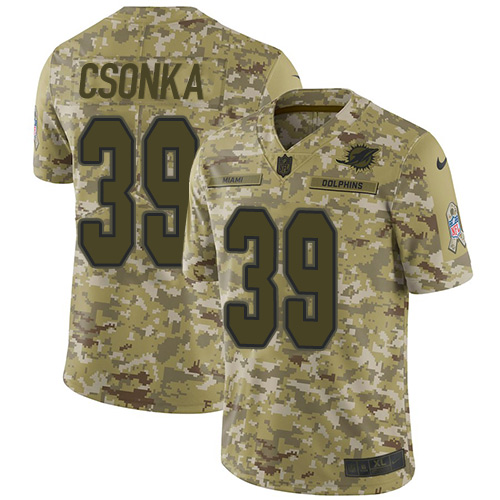 Nike Dolphins #39 Larry Csonka Camo Youth Stitched NFL Limited 2018 Salute to Service Jersey Nike Dolphins #39 Larry Csonka Camo Youth Stitched NFL Limited 2018 Salute to Service Jersey