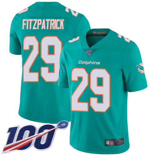 Nike Dolphins #29 Minkah Fitzpatrick Aqua Green Team Color Youth Stitched NFL 100th Season Vapor Limited Jersey Nike Dolphins #29 Minkah Fitzpatrick Aqua Green Team Color Youth Stitched NFL 100th Season Vapor Limited Jersey