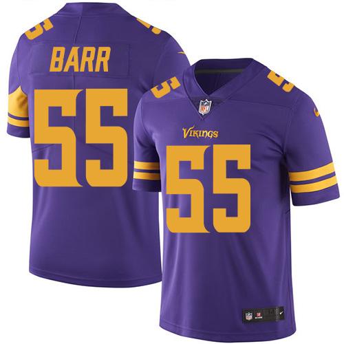 Nike Vikings #55 Anthony Barr Purple Youth Stitched NFL Limited Rush Jersey Nike Vikings #55 Anthony Barr Purple Youth Stitched NFL Limited Rush Jersey