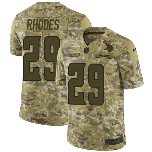 Nike Vikings #29 Xavier Rhodes Camo Youth Stitched NFL Limited 2018 Salute to Service Jersey Nike Vikings #29 Xavier Rhodes Camo Youth Stitched NFL Limited 2018 Salute to Service Jersey