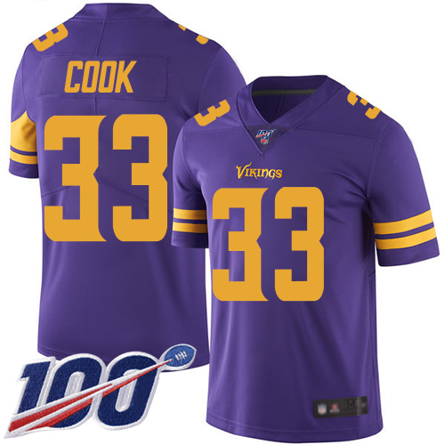 Nike Vikings #33 Dalvin Cook Purple Youth Stitched NFL Limited Rush 100th Season Jersey