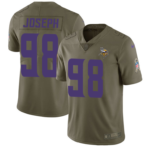 Nike Vikings #98 Linval Joseph Olive Youth Stitched NFL Limited 2017 Salute to Service Jersey Nike Vikings #98 Linval Joseph Olive Youth Stitched NFL Limited 2017 Salute to Service Jersey