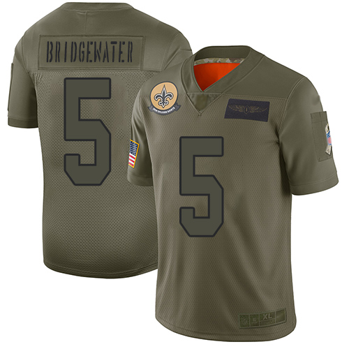 Nike Saints #5 Teddy Bridgewater Camo Youth Stitched NFL Limited 2019 Salute to Service Jersey Nike Saints #5 Teddy Bridgewater Camo Youth Stitched NFL Limited 2019 Salute to Service Jersey
