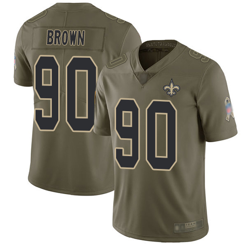 Nike Saints #90 Malcom Brown Olive Youth Stitched NFL Limited 2017 Salute to Service Jersey Nike Saints #90 Malcom Brown Olive Youth Stitched NFL Limited 2017 Salute to Service Jersey