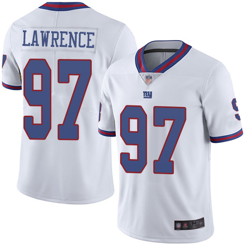 Nike Giants #97 Dexter Lawrence White Youth Stitched NFL Limited Rush Jersey