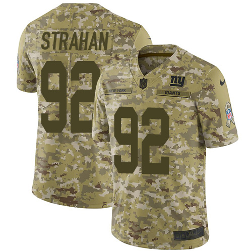 Nike Giants #92 Michael Strahan Camo Youth Stitched NFL Limited 2018 Salute to Service Jersey Nike Giants #92 Michael Strahan Camo Youth Stitched NFL Limited 2018 Salute to Service Jersey