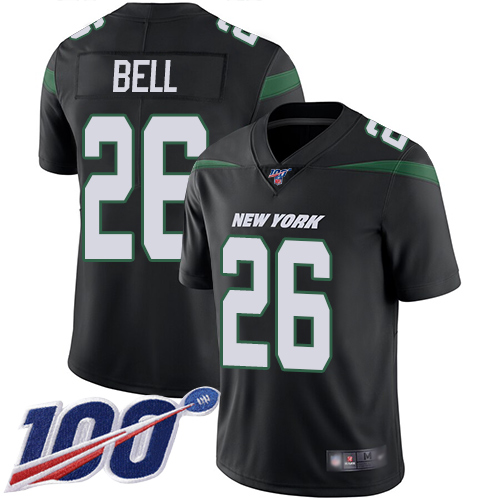 Nike Jets #26 Le'Veon Bell Black Alternate Youth Stitched NFL 100th Season Vapor Limited Jersey