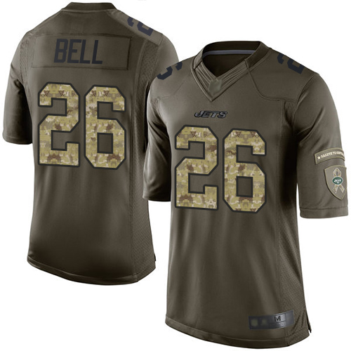 Nike Jets #26 Le'Veon Bell Green Youth Stitched NFL Limited 2015 Salute to Service Jersey