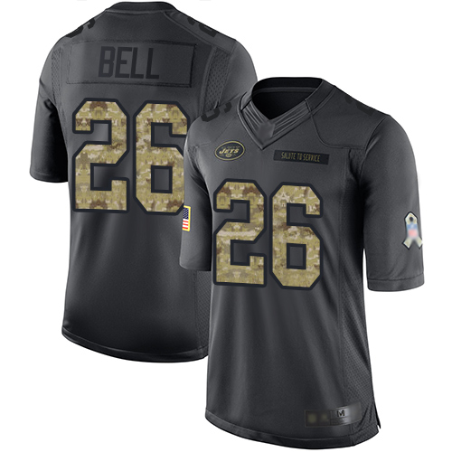 Nike Jets #26 Le'Veon Bell Black Youth Stitched NFL Limited 2016 Salute to Service Jersey