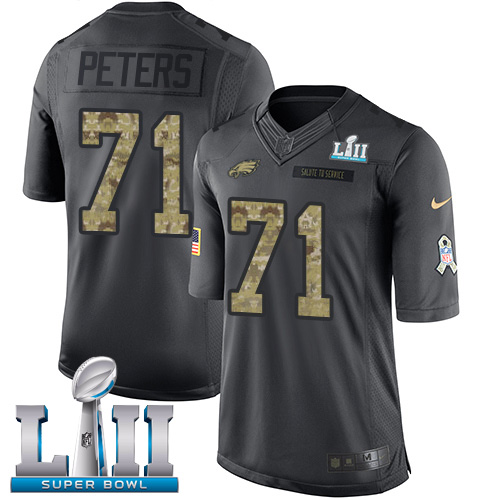 Nike Eagles #71 Jason Peters Black Super Bowl LII Youth Stitched NFL Limited 2016 Salute to Service Jersey Nike Eagles #71 Jason Peters Black Super Bowl LII Youth Stitched NFL Limited 2016 Salute to Service Jersey