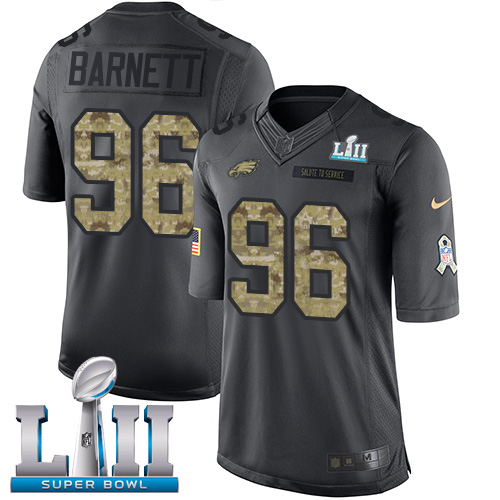 Nike Eagles #96 Derek Barnett Black Super Bowl LII Youth Stitched NFL Limited 2016 Salute to Service Jersey Nike Eagles #96 Derek Barnett Black Super Bowl LII Youth Stitched NFL Limited 2016 Salute to Service Jersey