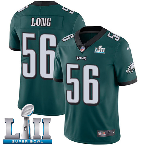 Nike Eagles #56 Chris Long Midnight Green Team Color Super Bowl LII Youth Stitched NFL Vapor Untouchable Limited Jersey Nike Eagles #56 Chris Long Midnight Green Team Color Super Bowl LII Youth Stitched NFL Vapor Untouchable Limited Jersey