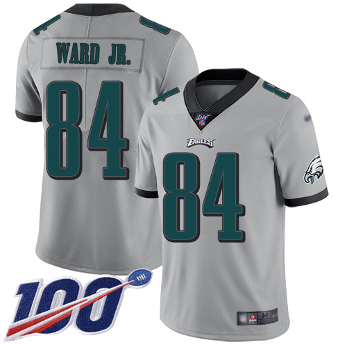 Nike Eagles #84 Greg Ward Jr. Silver Youth Stitched NFL Limited Inverted Legend 100th Season Jersey