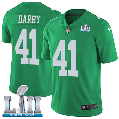 Nike Eagles #41 Ronald Darby Green Super Bowl LII Youth Stitched NFL Limited Rush Jersey Nike Eagles #41 Ronald Darby Green Super Bowl LII Youth Stitched NFL Limited Rush Jersey