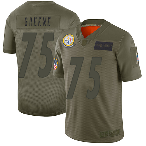 Nike Steelers #75 Joe Greene Camo Youth Stitched NFL Limited 2019 Salute to Service Jersey