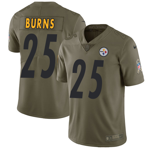 Nike Steelers #25 Artie Burns Olive Youth Stitched NFL Limited 2017 Salute to Service Jersey Nike Steelers #25 Artie Burns Olive Youth Stitched NFL Limited 2017 Salute to Service Jersey