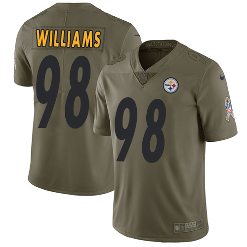 Nike Steelers #98 Vince Williams Olive Youth Stitched NFL Limited 2017 Salute to Service Jersey Nike Steelers #98 Vince Williams Olive Youth Stitched NFL Limited 2017 Salute to Service Jersey