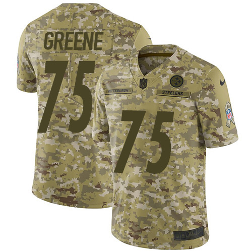 Nike Steelers #75 Joe Greene Camo Youth Stitched NFL Limited 2018 Salute to Service Jersey Nike Steelers #75 Joe Greene Camo Youth Stitched NFL Limited 2018 Salute to Service Jersey