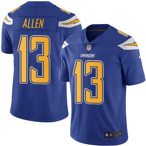 Nike Chargers #13 Keenan Allen Electric Blue Youth Stitched NFL Limited Rush Jersey