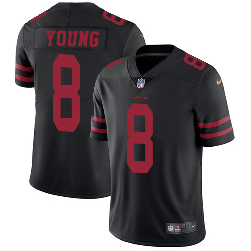 Nike 49ers #8 Steve Young Black Alternate Youth Stitched NFL Vapor Untouchable Limited Jersey Nike 49ers #8 Steve Young Black Alternate Youth Stitched NFL Vapor Untouchable Limited Jersey