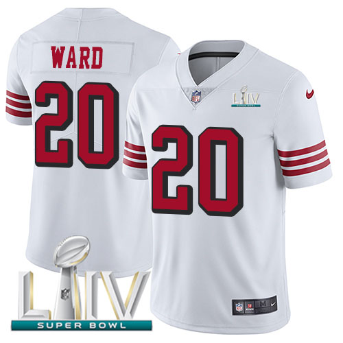 Nike 49ers #20 Jimmie Ward White Super Bowl LIV 2020 Rush Youth Stitched NFL Vapor Untouchable Limited Jersey Nike 49ers #20 Jimmie Ward White Super Bowl LIV 2020 Rush Youth Stitched NFL Vapor Untouchable Limited Jersey