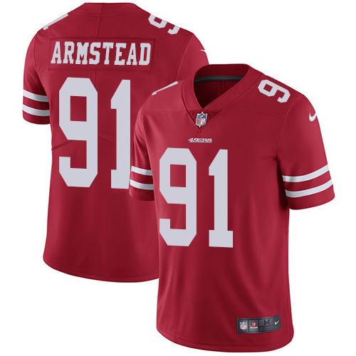 Nike 49ers #91 Arik Armstead Red Team Color Youth Stitched NFL Vapor Untouchable Limited Jersey Nike 49ers #91 Arik Armstead Red Team Color Youth Stitched NFL Vapor Untouchable Limited Jersey