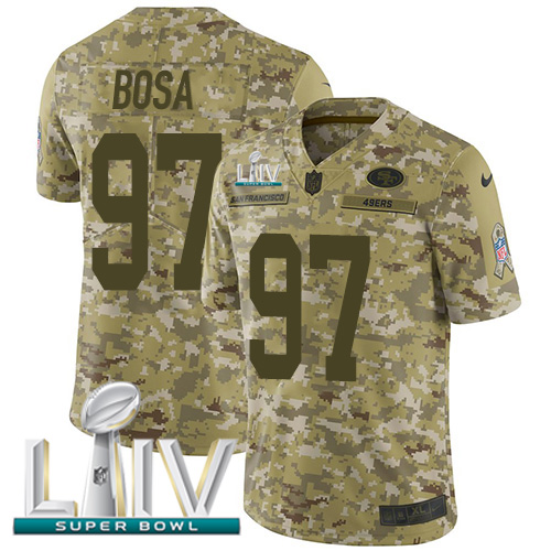 Nike 49ers #97 Nick Bosa Camo Super Bowl LIV 2020 Youth Stitched NFL Limited 2018 Salute To Service Jersey Nike 49ers #97 Nick Bosa Camo Super Bowl LIV 2020 Youth Stitched NFL Limited 2018 Salute To Service Jersey