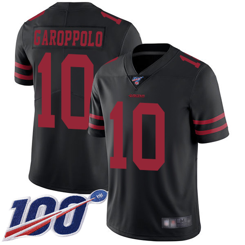Nike 49ers #10 Jimmy Garoppolo Black Alternate Youth Stitched NFL 100th Season Vapor Limited Jersey Nike 49ers #10 Jimmy Garoppolo Black Alternate Youth Stitched NFL 100th Season Vapor Limited Jersey