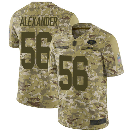 Nike 49ers #56 Kwon Alexander Camo Youth Stitched NFL Limited 2018 Salute to Service Jersey