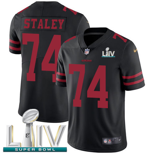 Nike 49ers #74 Joe Staley Black Super Bowl LIV 2020 Alternate Youth Stitched NFL Vapor Untouchable Limited Jersey Nike 49ers #74 Joe Staley Black Super Bowl LIV 2020 Alternate Youth Stitched NFL Vapor Untouchable Limited Jersey