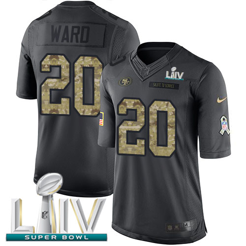 Nike 49ers #20 Jimmie Ward Black Super Bowl LIV 2020 Youth Stitched NFL Limited 2016 Salute to Service Jersey Nike 49ers #20 Jimmie Ward Black Super Bowl LIV 2020 Youth Stitched NFL Limited 2016 Salute to Service Jersey