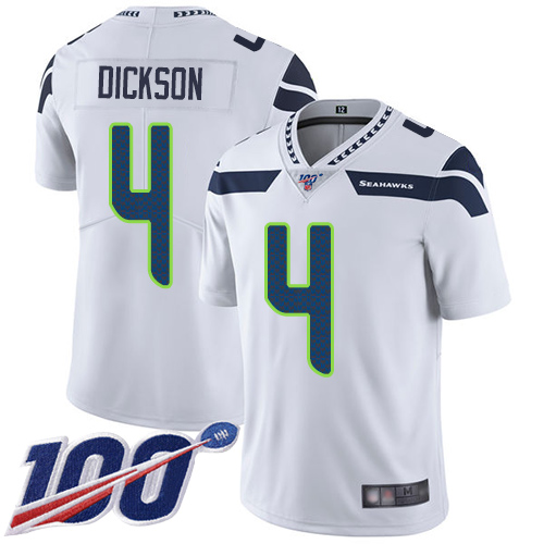 Nike Seahawks #4 Michael Dickson White Youth Stitched NFL 100th Season Vapor Limited Jersey
