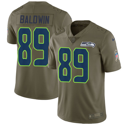 Nike Seahawks #89 Doug Baldwin Olive Youth Stitched NFL Limited 2017 Salute to Service Jersey Nike Seahawks #89 Doug Baldwin Olive Youth Stitched NFL Limited 2017 Salute to Service Jersey