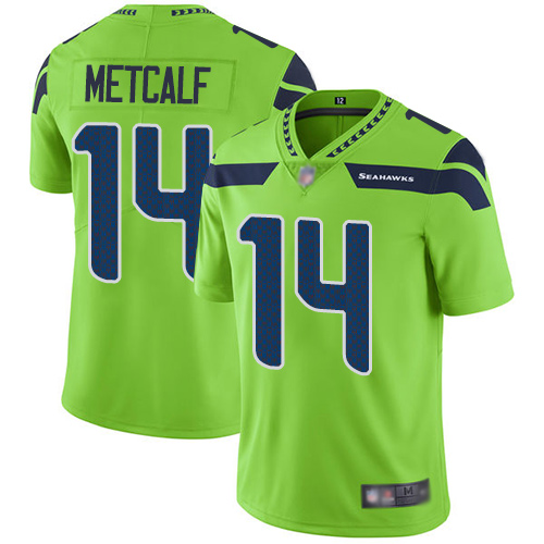 Nike Seahawks #14 D.K. Metcalf Green Youth Stitched NFL Limited Rush Jersey