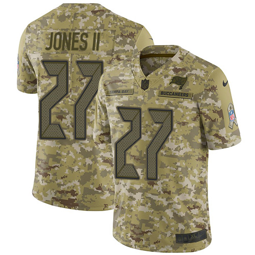 Nike Buccaneers #27 Ronald Jones II Camo Youth Stitched NFL Limited 2018 Salute to Service Jersey Nike Buccaneers #27 Ronald Jones II Camo Youth Stitched NFL Limited 2018 Salute to Service Jersey