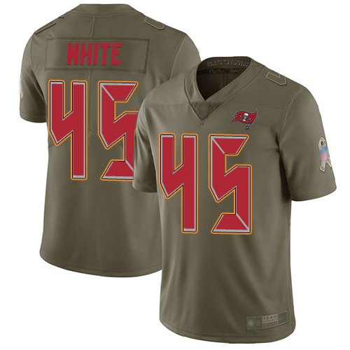 Nike Buccaneers #45 Devin White Olive Youth Stitched NFL Limited 2017 Salute to Service Jersey Nike Buccaneers #45 Devin White Olive Youth Stitched NFL Limited 2017 Salute to Service Jersey